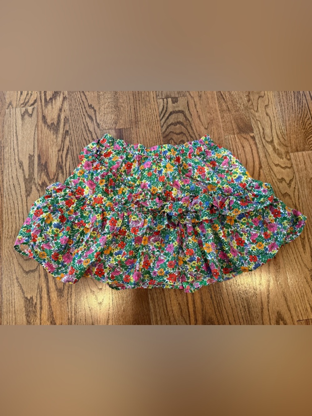 Crewcuts Floral Tiered Skirt Fully Lined Girls size XL